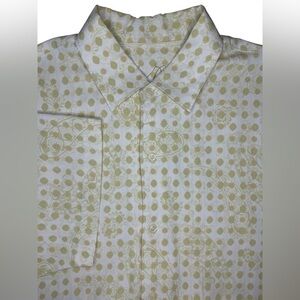 Tommy Bahama Short Sleeve Silk Button Up Size L Yellow Paisley